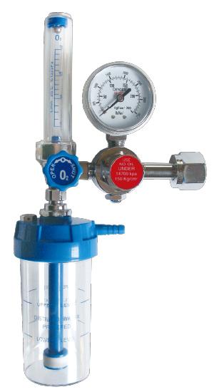 High Pressure Gas Cylinder Medical Oxygen Regulator , O2 Cylinder Regulator