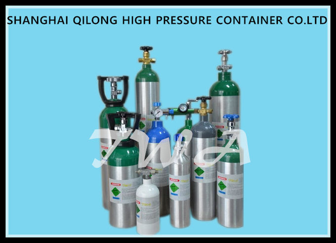 High Pressure Aluminium Oxygen Cylinder Lightweight Gas Cylinder Ideal For Wet Gases